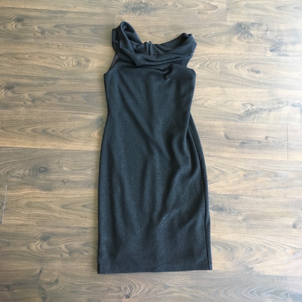 Ted Baker black and gold flecks knit dress Sz 10